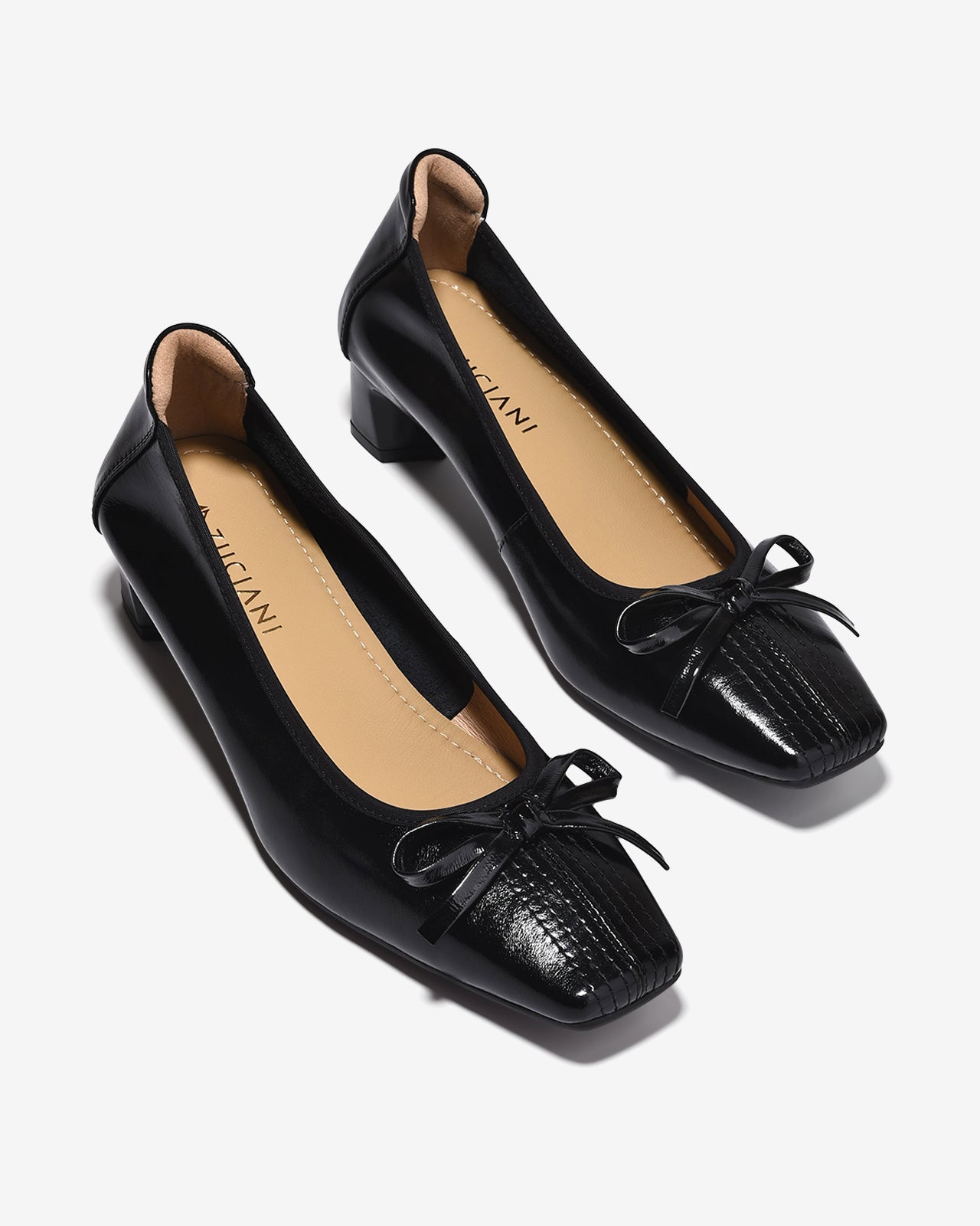 Giày Cao Gót Zuciani Da Mềm Đính Nơ-GCM41Đen Color1