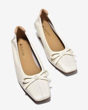 Giày Cao Gót Zuciani Da Mềm Đính Nơ-GCM41Kem Color1