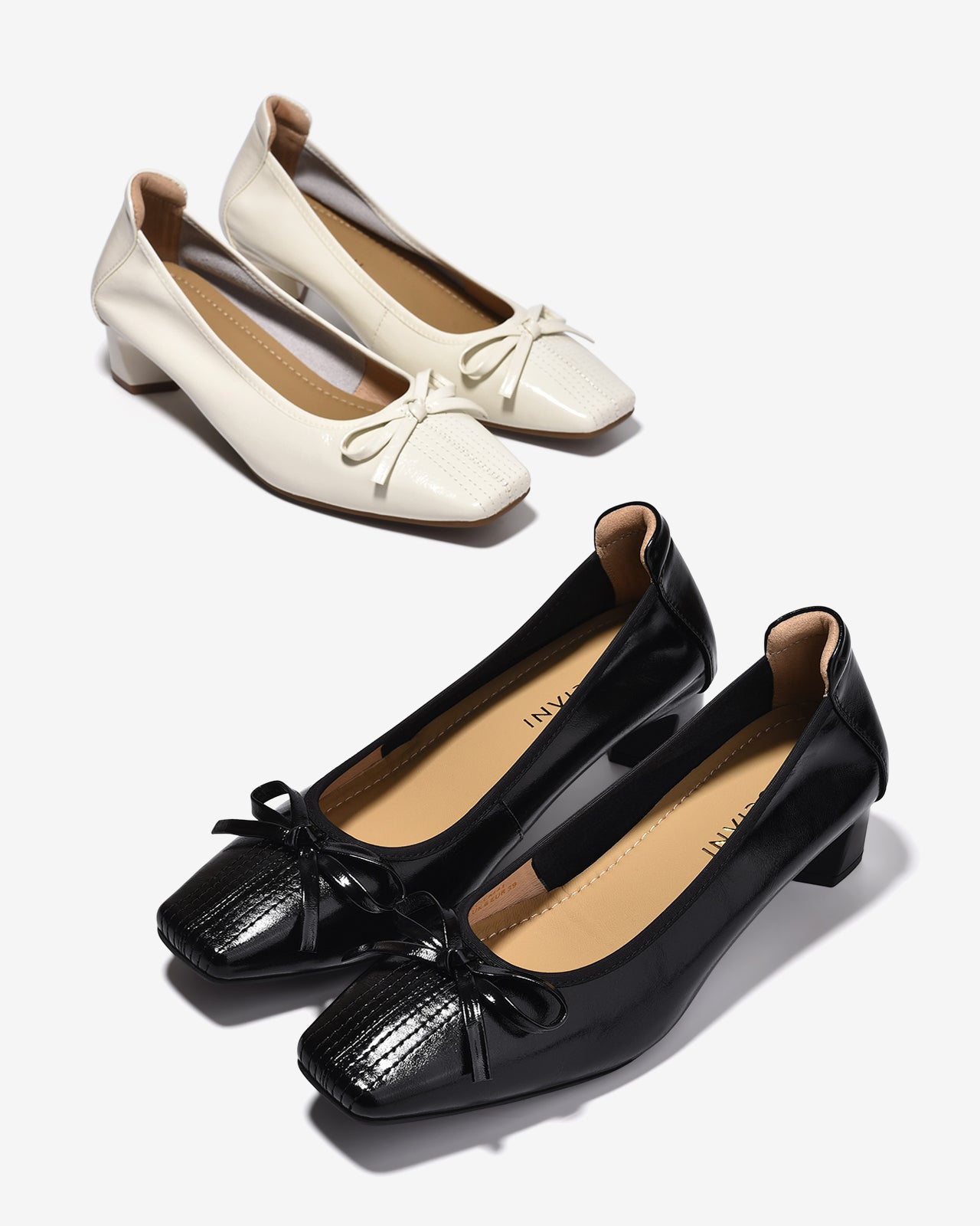 Giày Cao Gót Zuciani Da Mềm Đính Nơ-GCM41Kem Color1