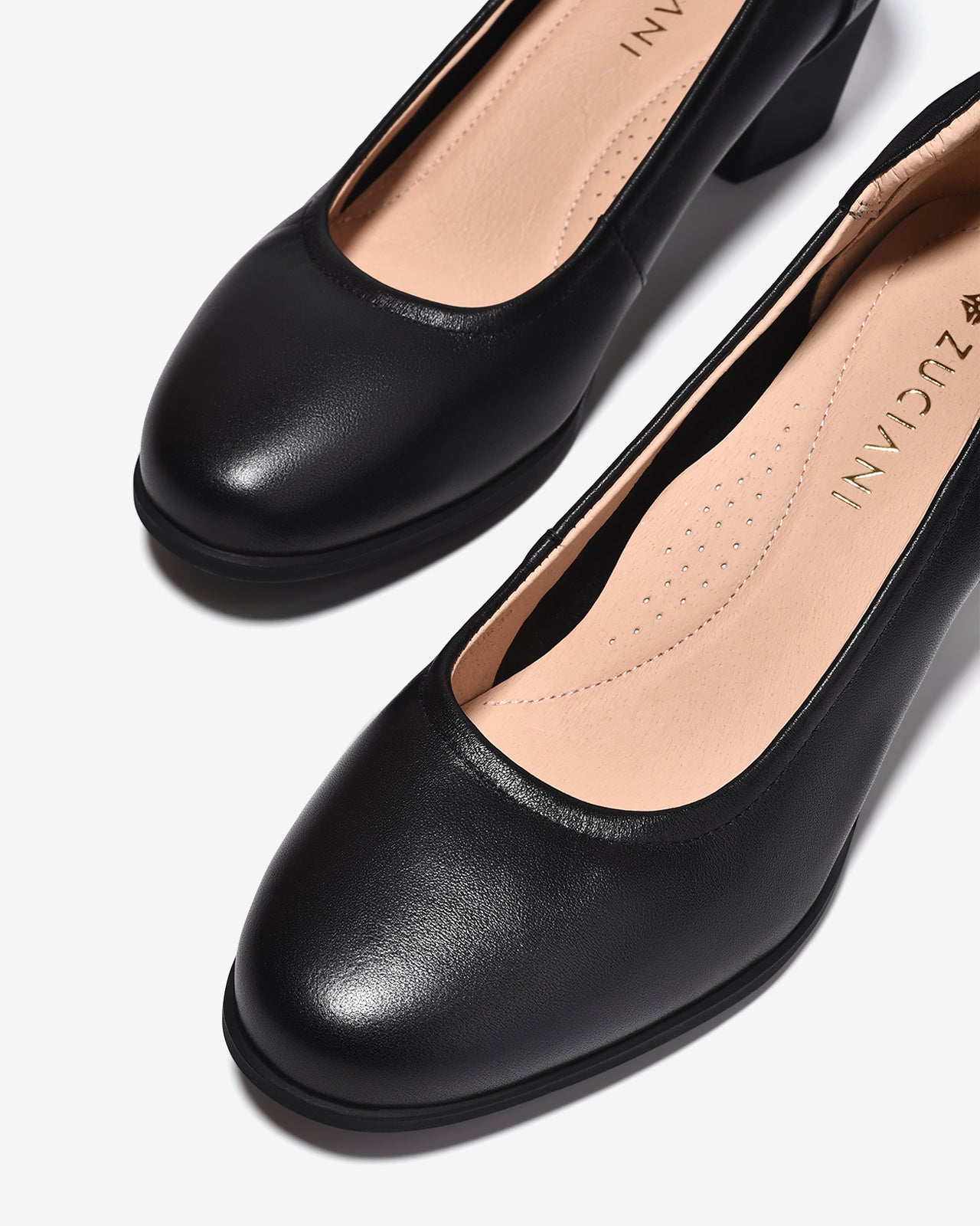 Giày Cao Gót Zuciani Đế 6CM Trơn-GCM42Đen Color1