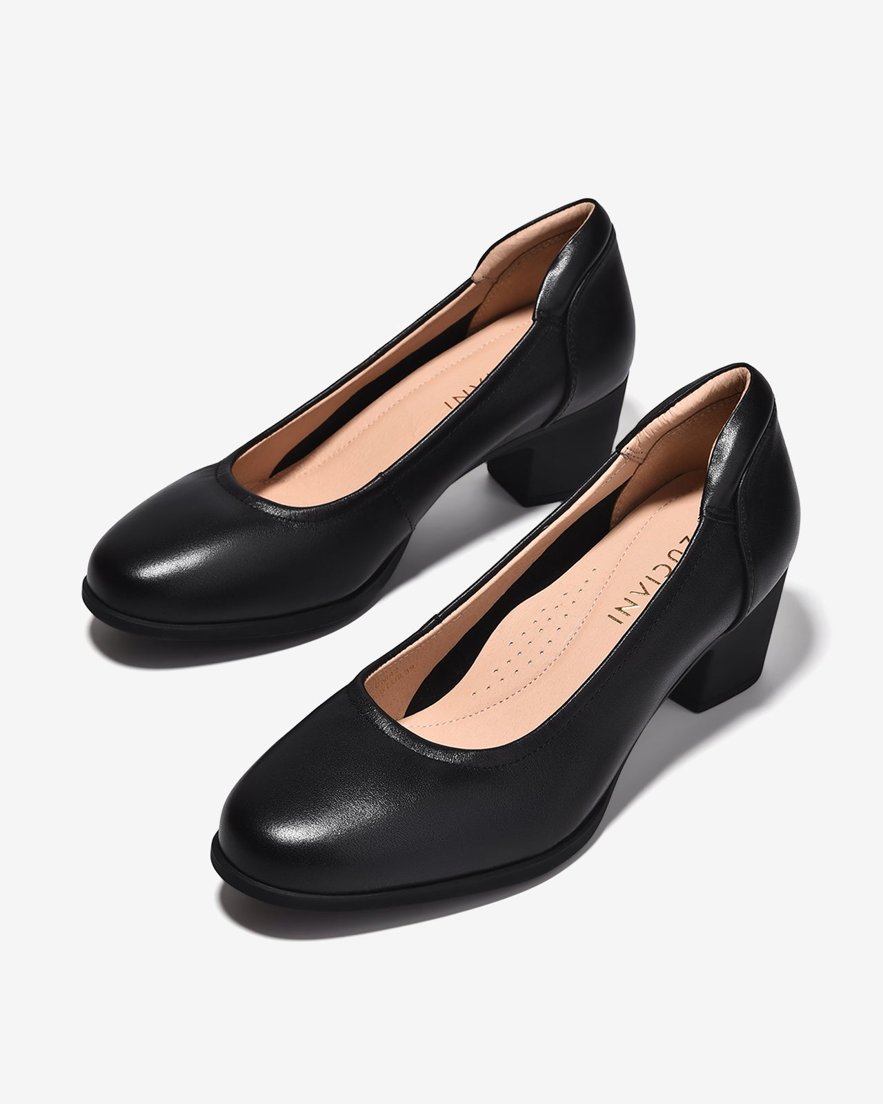 Giày Cao Gót Zuciani Đế 6CM Trơn-GCM42Đen Color1