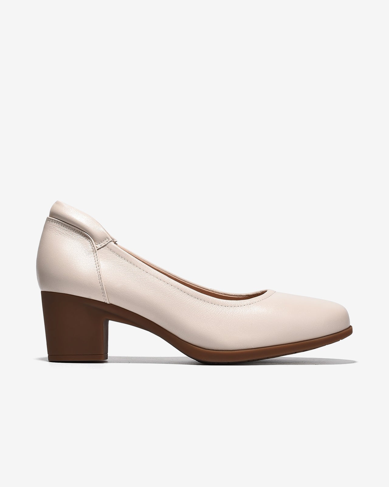 Giày Cao Gót Zuciani Đế 6CM Trơn-GCM42Kem Color1First