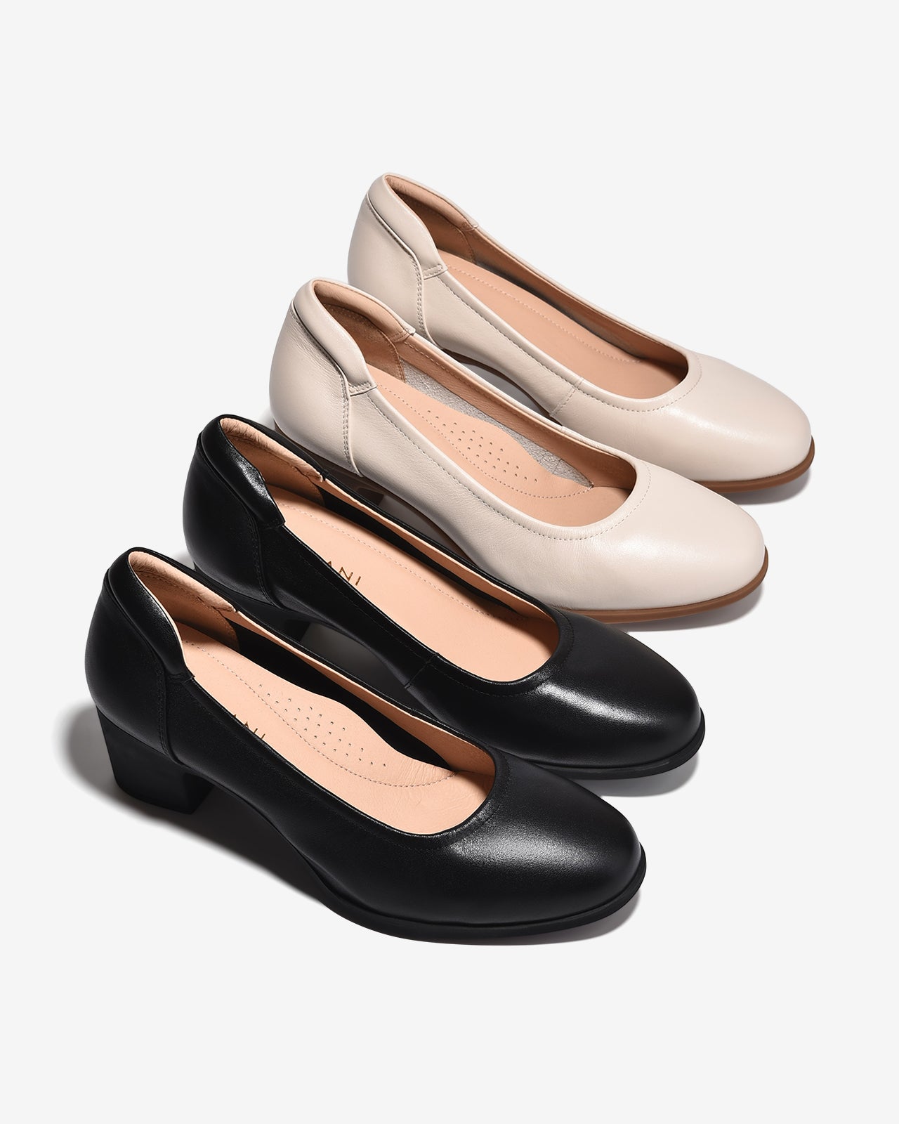 Giày Cao Gót Zuciani Đế 6CM Trơn-GCM42Kem Color1