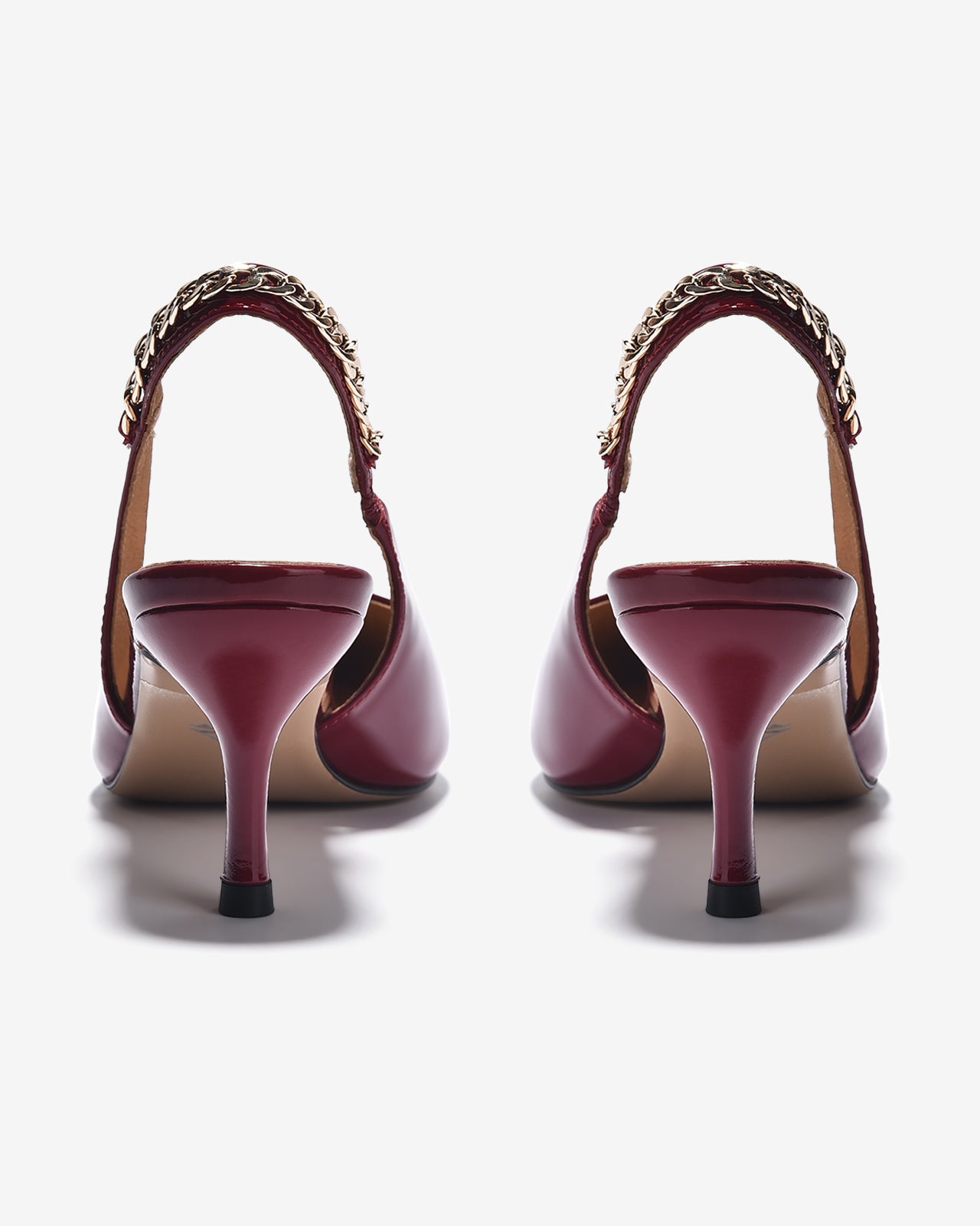 Giày Cao Gót Slingback Zuciani Quai Phối Ánh Kim-GTP02Đỏ Color1