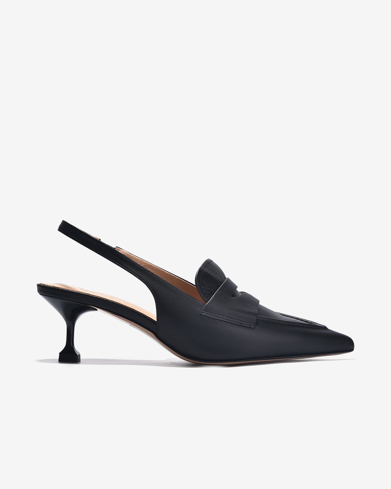 Giày Cao Gót Slingback Zuciani Phong Cách Menswear-GTP05Đen Color1First