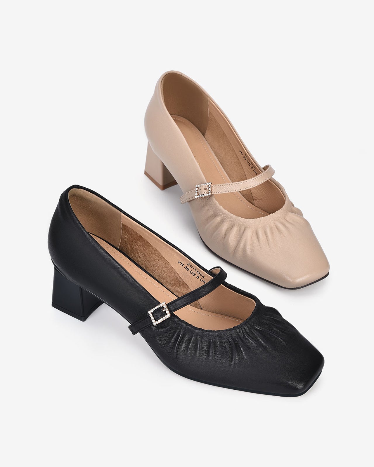 Giày Cao Gót Zuciani Cổ Nhún-GYM04Đen Color1