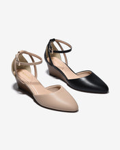 Giày Đế Xuồng Đông Hải 5cm Đế Vân Gỗ-G81W8Kem Color1
