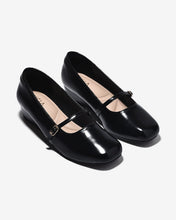 Giày Xuồng Zucia 3cm Mũi Tròn Quai Ngang-GRXC5Đen Color1