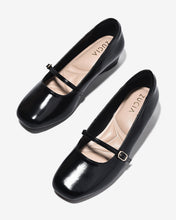 Giày Xuồng Zucia 3cm Mũi Tròn Quai Ngang-GRXC5Đen Color1