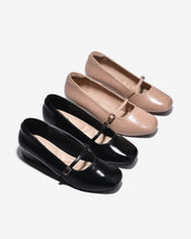 Giày Xuồng Zucia 3cm Mũi Tròn Quai Ngang-GRXC5Đen Color1