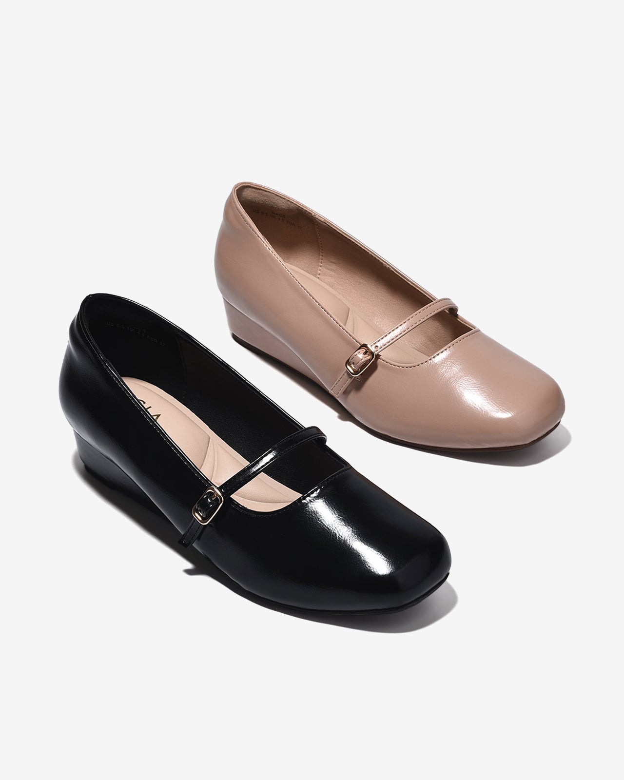 Giày Xuồng Zucia 3cm Mũi Tròn Quai Ngang-GRXC5Hồng Color1