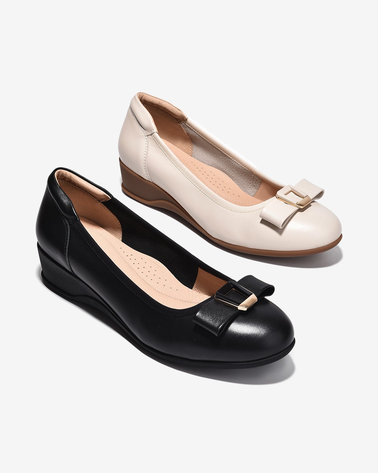 Giày Xuồng Zuciani Nơ Khóa Kim Loại-GCM37Đen Color1