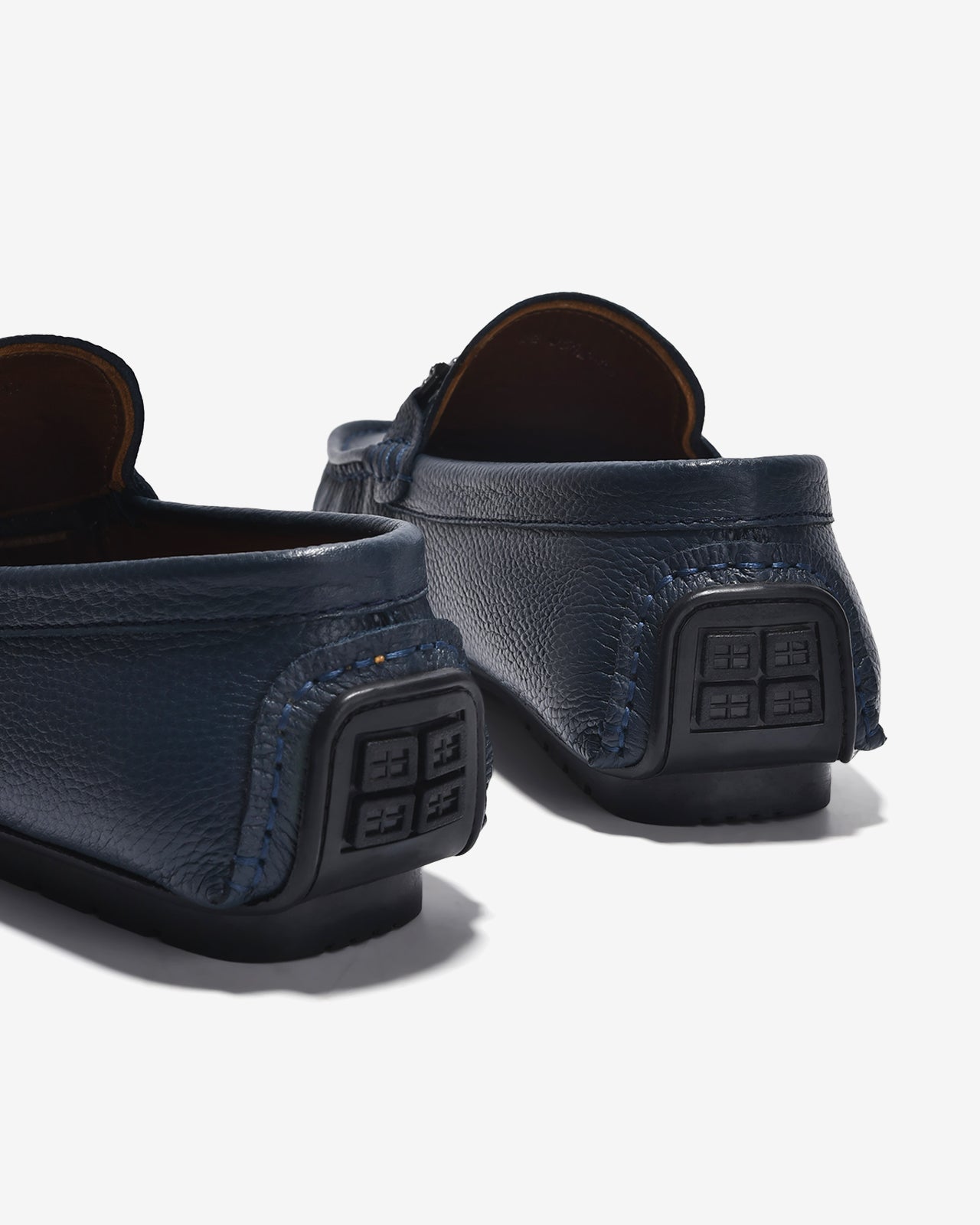 Giày Mọi Driving Moc Hoạ Tiết Kim Loại-G0342Xanh Color1