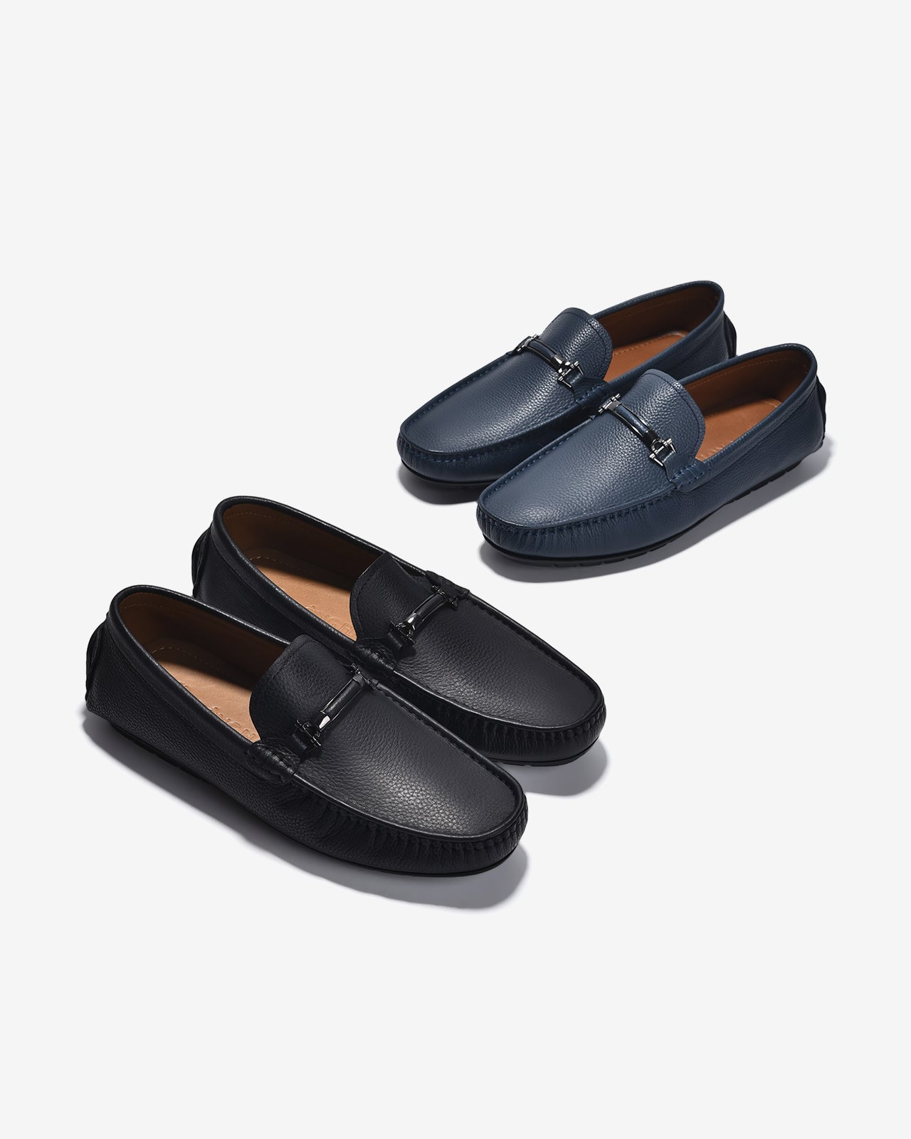 Giày Mọi Driving Moc Hoạ Tiết Kim Loại-G0342Xanh Color1
