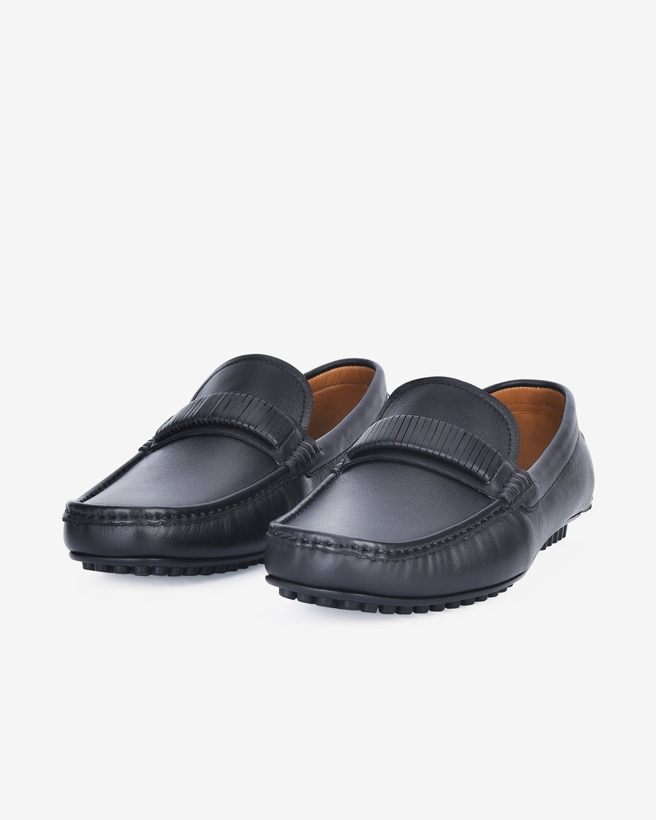 Giày Mọi Nam Đông Hải Da Mềm Vân Trơn-G0353Đen Color1