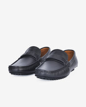 Giày Mọi Nam Đông Hải Da Mềm Vân Trơn-G0353Đen Color1