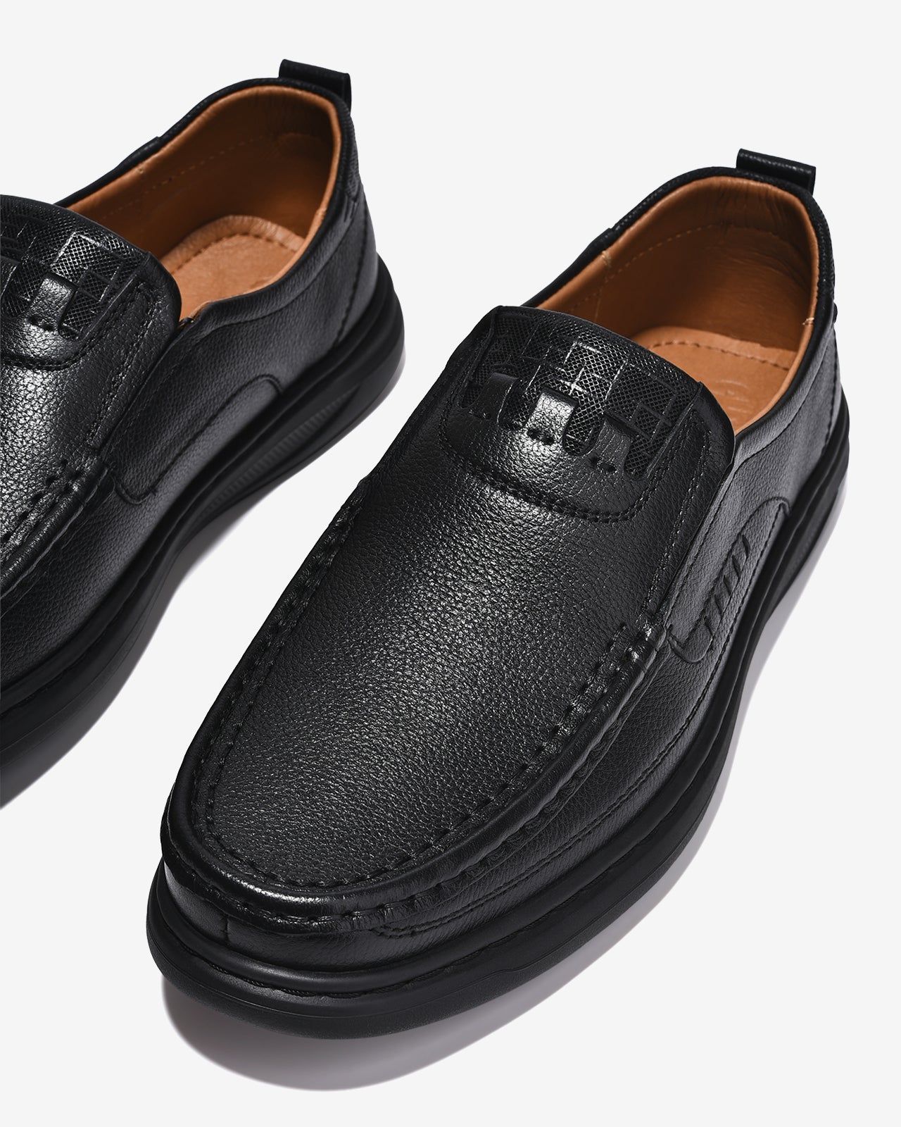 Giày Lười Nam Đông Hải Vân Chỉ Nổi-G0358-Đen Color1