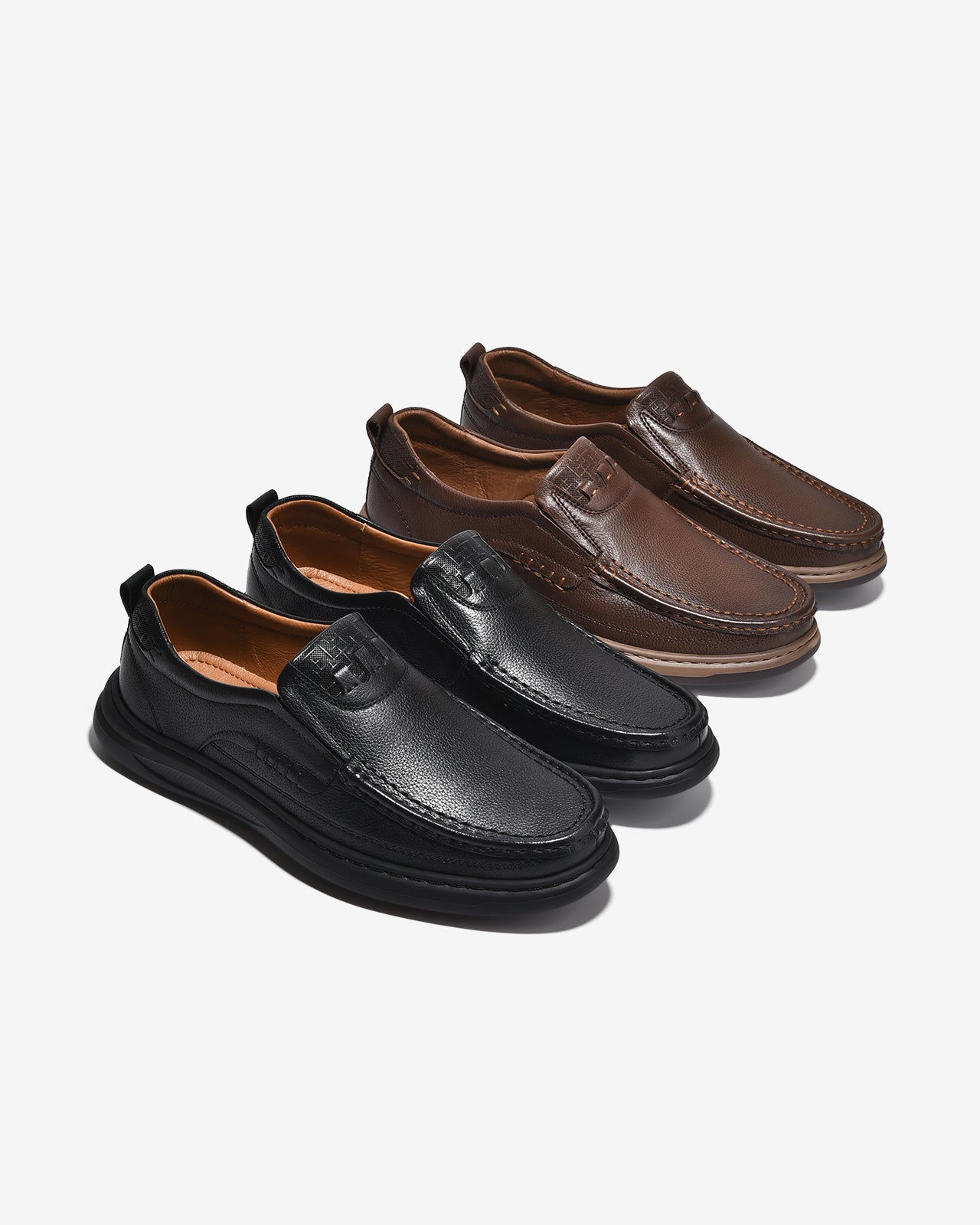 Giày Lười Nam Đông Hải Vân Chỉ Nổi-G0358Đen Color1