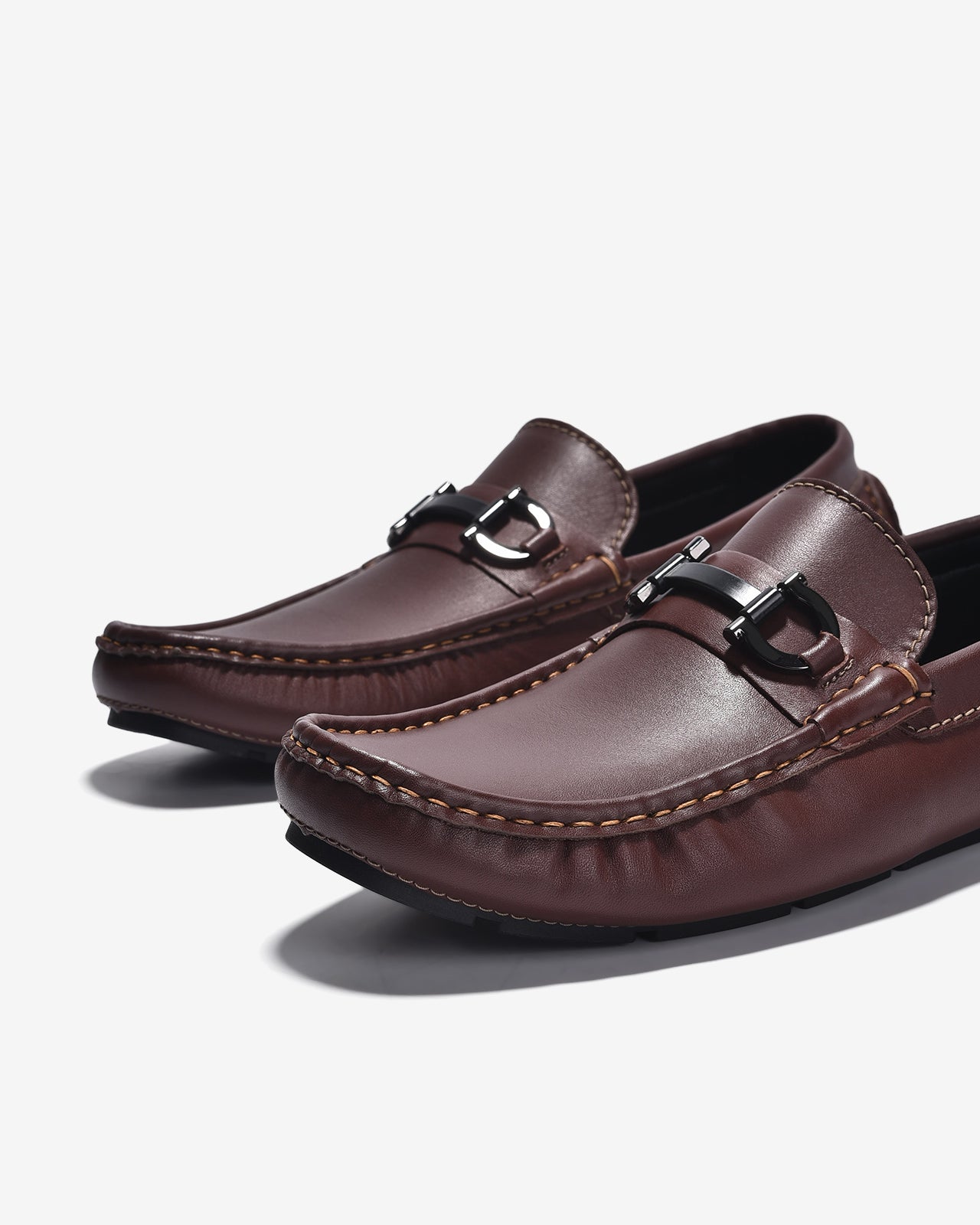 Giày Lười Driving Shoes Hoạ Tiết Horsebit-G2281Nâu Color1