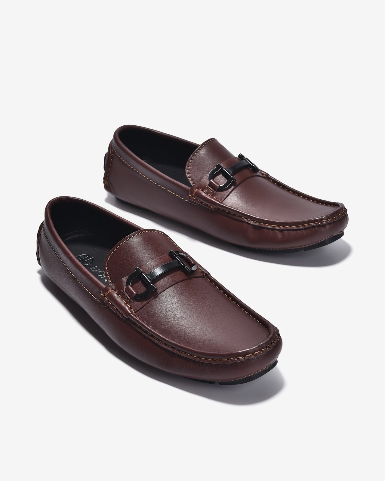 Giày Lười Driving Shoes Hoạ Tiết Horsebit-G2281Nâu Color1