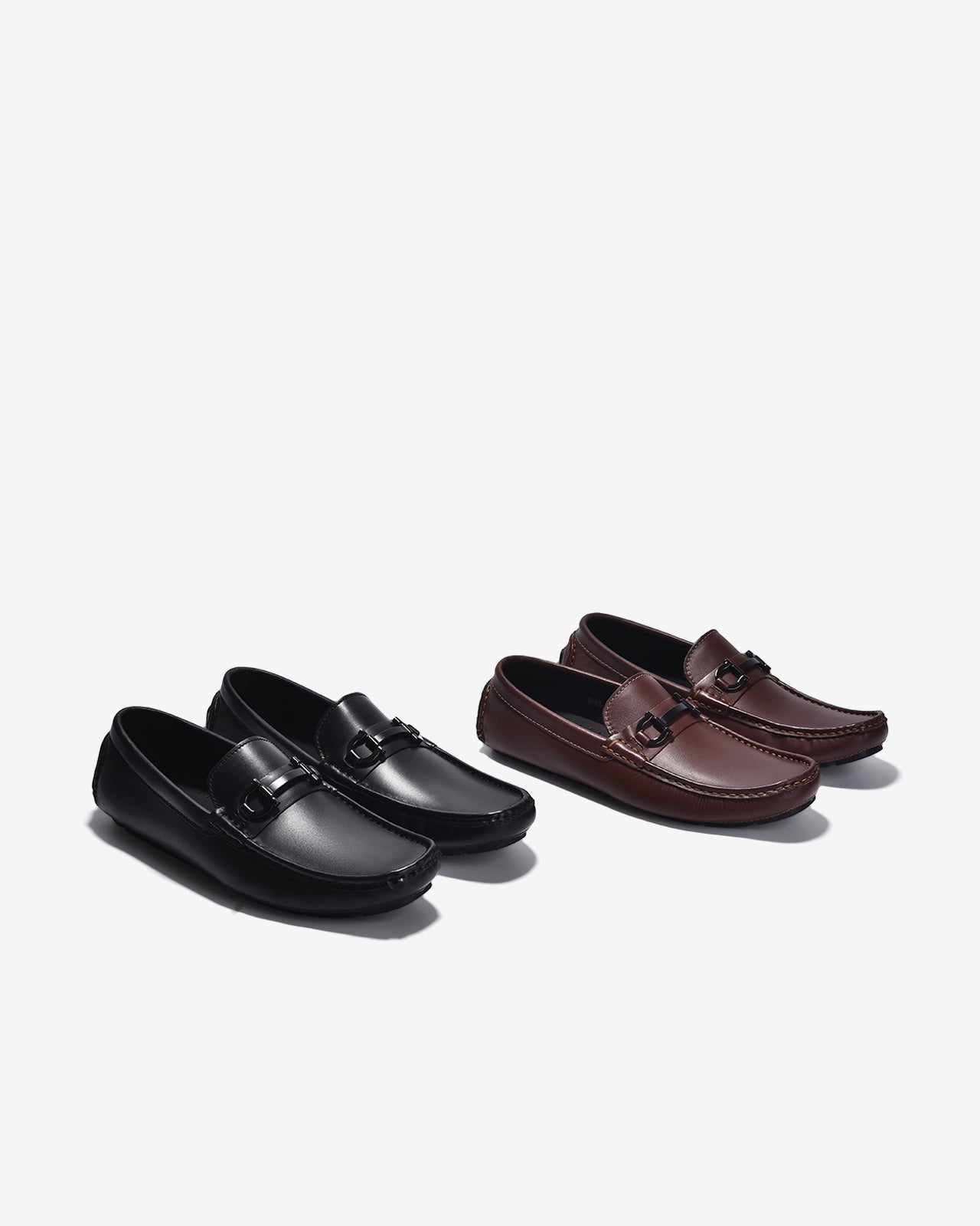 Giày Lười Driving Shoes Hoạ Tiết Horsebit-G2281Nâu Color1