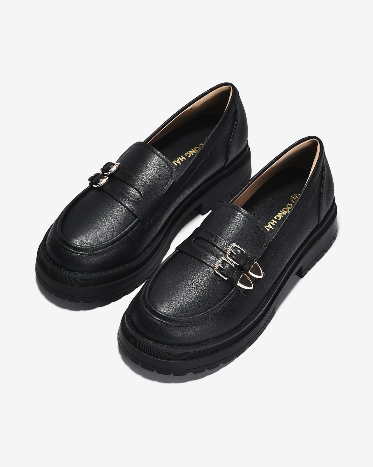 Giày Mọi Nữ Đông Hải Dáng Loafer Chunky-G5723-Đen Color1