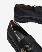 Giày Mọi Nữ Đông Hải Dáng Loafer Chunky-G5723-Đen Color1