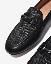 Giày Mọi Nữ Zucia Mũi Vuông Đan Phối Khoá-GHLL2-Đen Color1