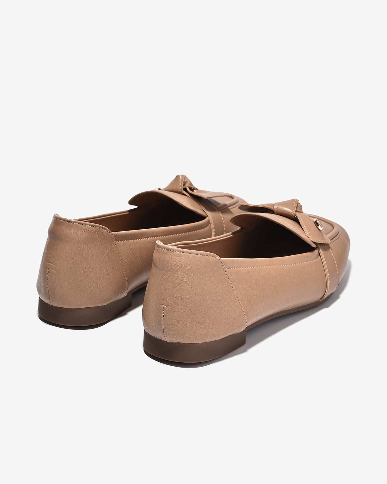 Giày Lười Zucia Quai Xoắn Nơ Đính Logo-GHLM5-Nâu Color1