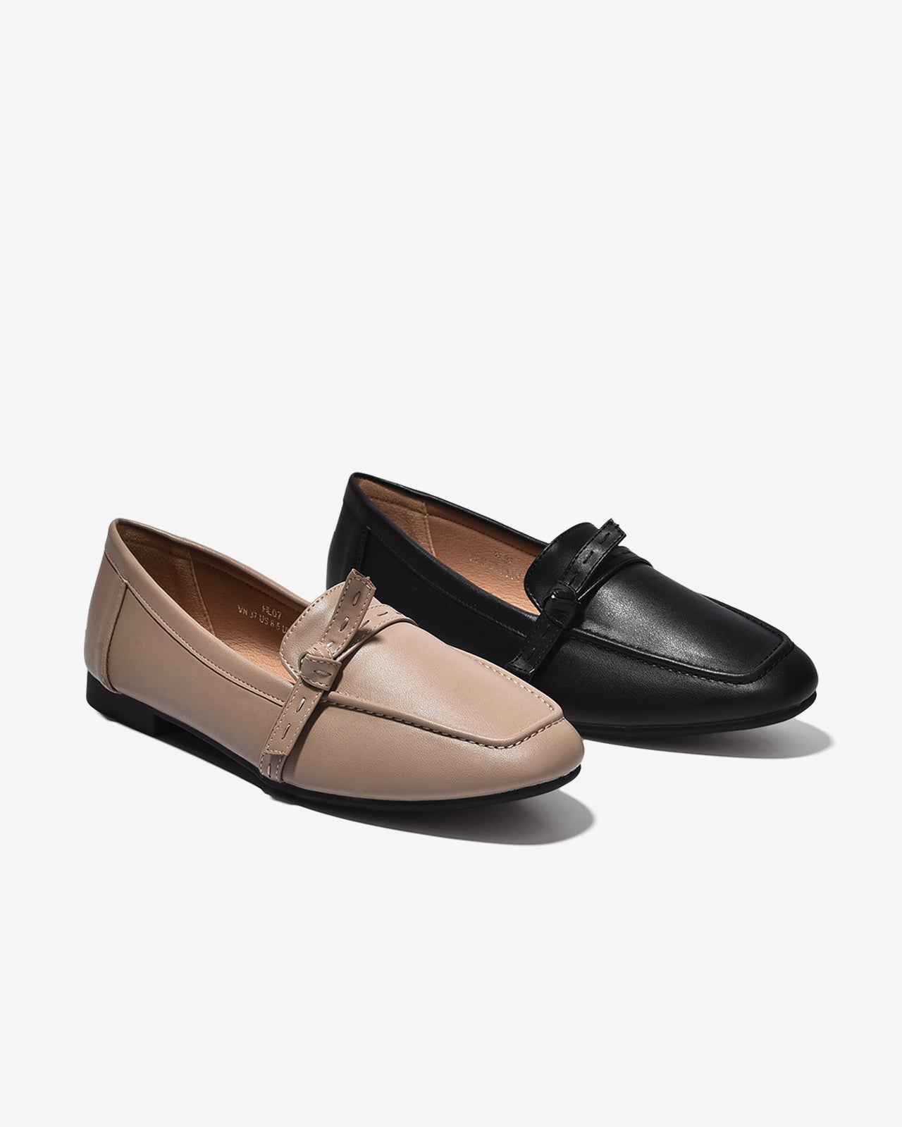 Giày Lười Zucia Đế 2cm Quai Thắt Nơ-GHLO7Đen Color1