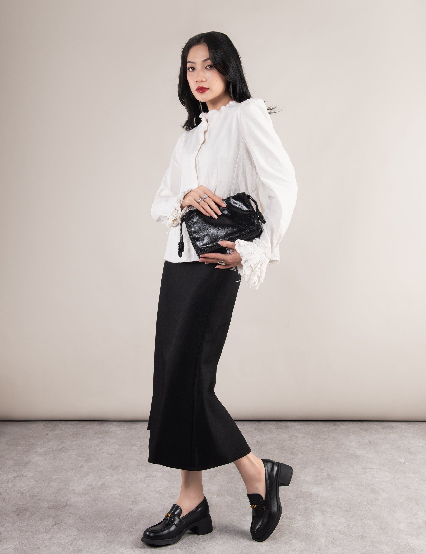 Giày Lười Zuciani Dáng Mary Jane-GCM29-Đen Color1