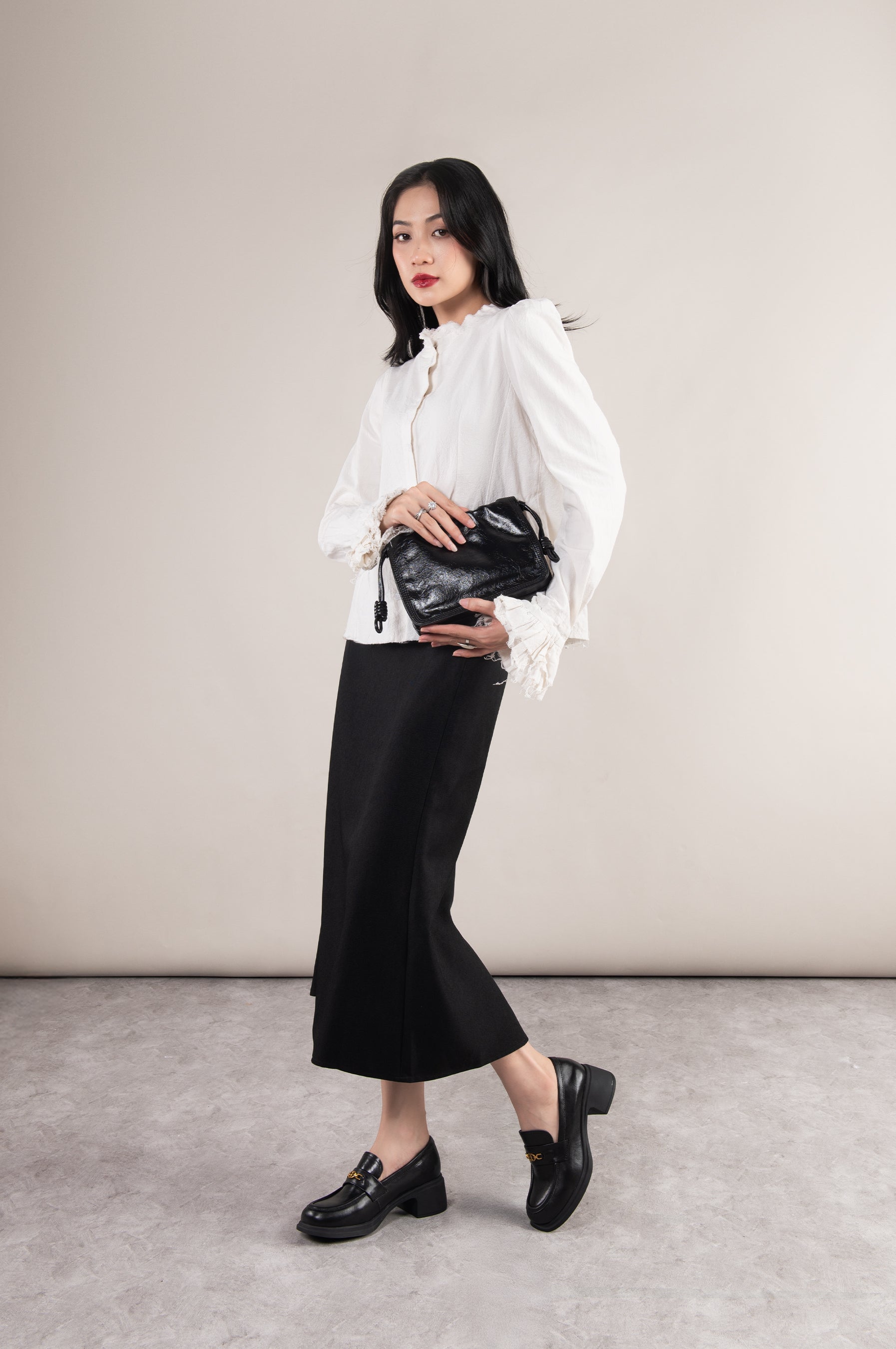 Giày Lười Zuciani Dáng Mary Jane-GCM29-Đen Color1