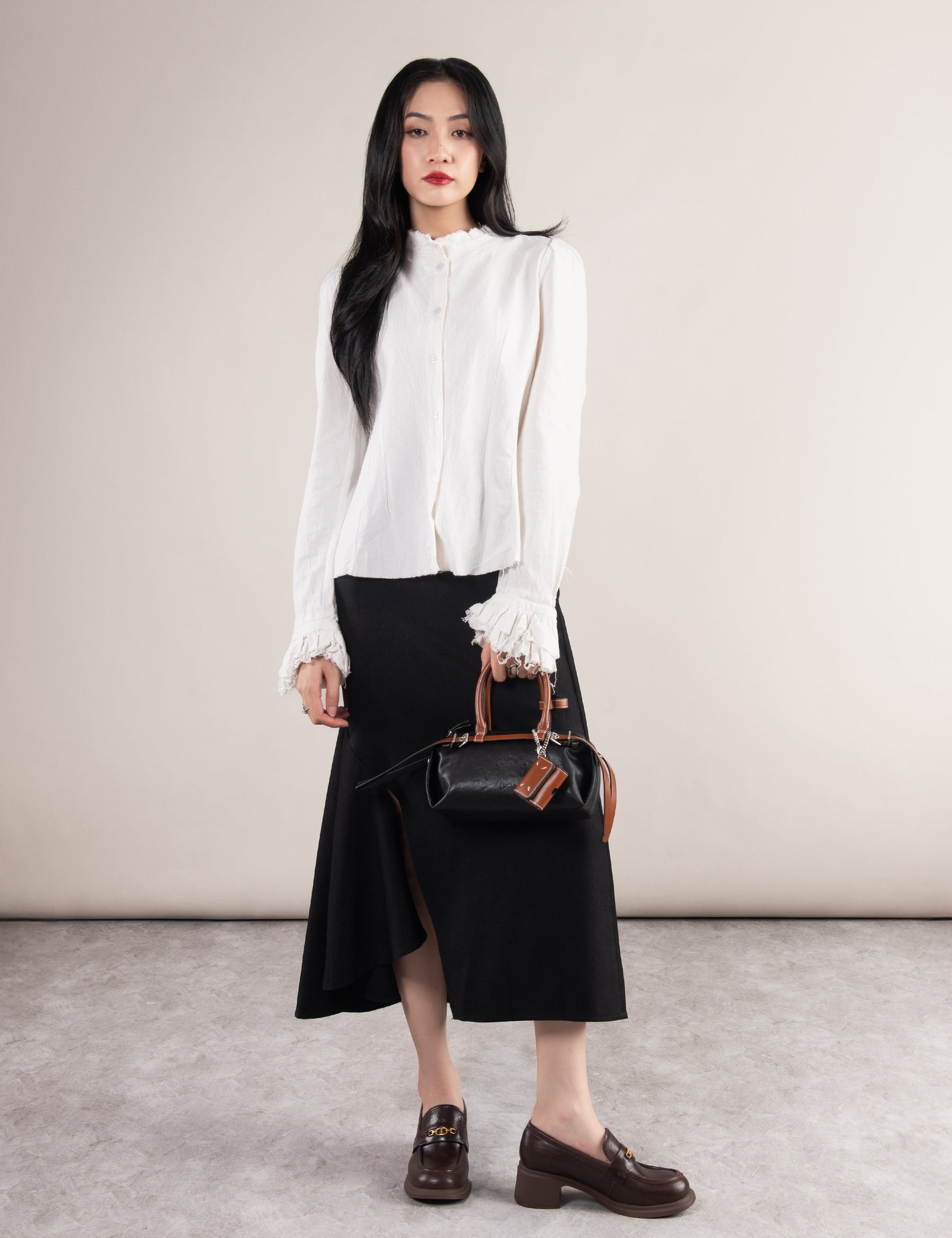 Giày Lười Zuciani Dáng Mary Jane-GCM29-Nâu Color1