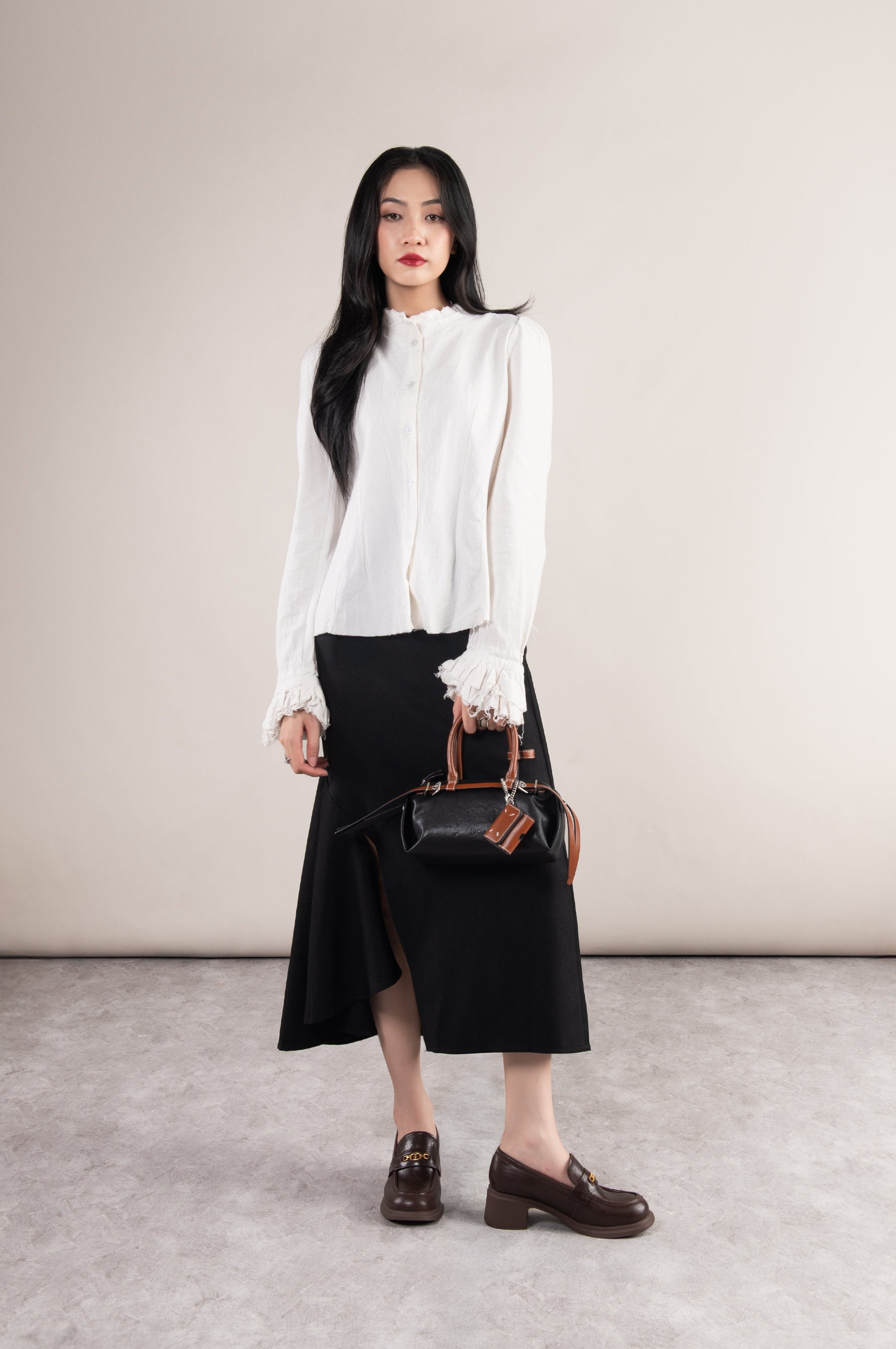 Giày Lười Zuciani Dáng Mary Jane-GCM29-Nâu Color1