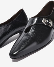 Giày Lười Nữ Zuciani Da Bóng Vân Gấp Cổ Điển-GCM35-Đen Color1