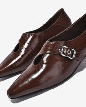 Giày Lười Nữ Zuciani Da Bóng Vân Gấp Cổ Điển-GCM35-Nâu Color1