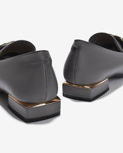 Giày Mọi Nữ Zuciani Thanh Lịch Phối Khóa-GMD05Xám Color1