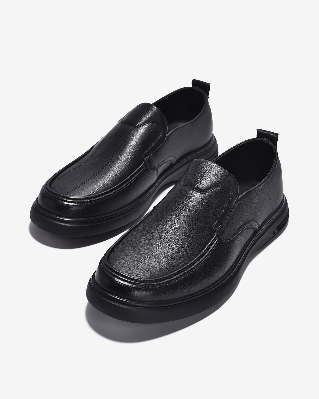 Giày Lười Nam Zuciani Da Cao Cấp Phối Vân-GRD59-Đen Color1