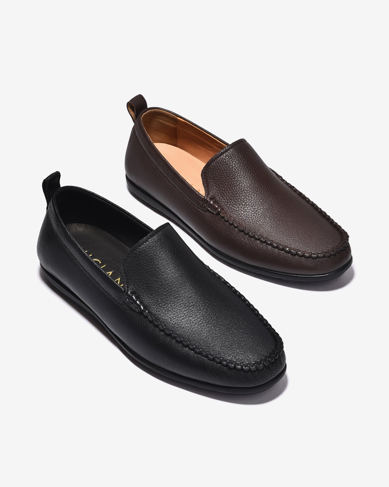 Giày Lười Zuciani Da Vân Mềm-GSD09Đen Color1