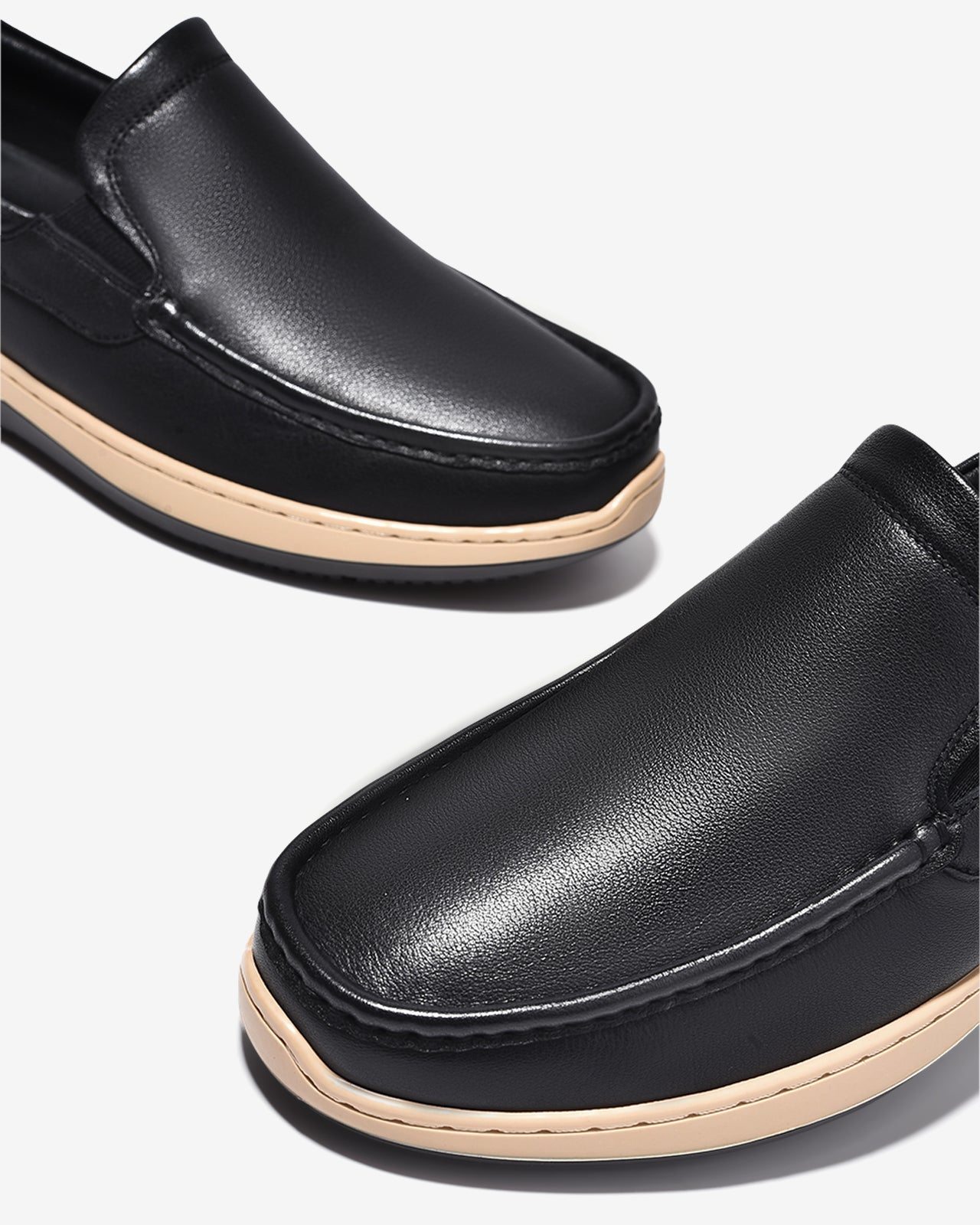 Giày Lười Nam Zuciani Phối Viền Nổi-GSD13Đen Color1
