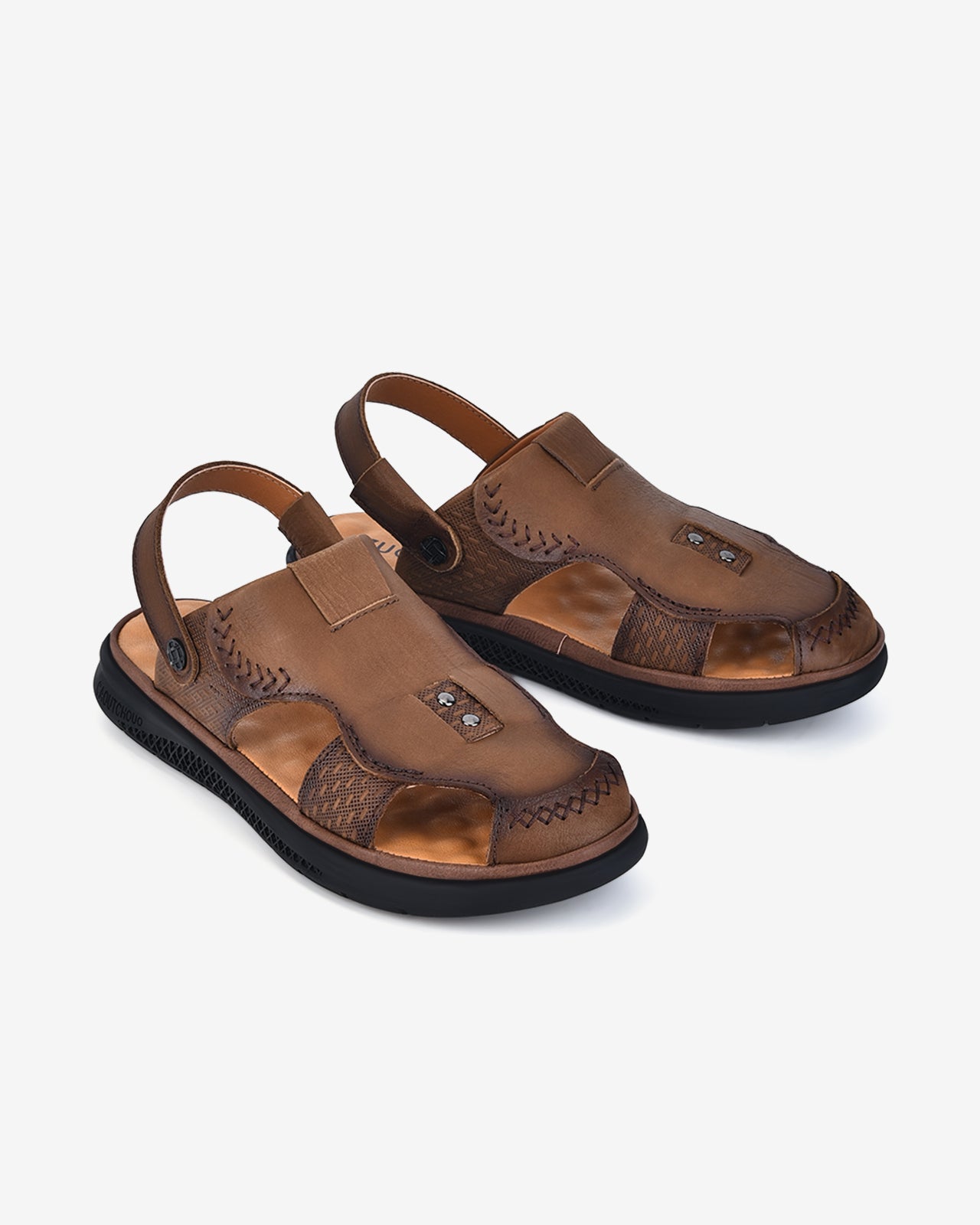 Sandals Rọ Đường Chỉ Nổi Thời Trang-SCF16Nâu Color1