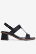 Giày Sandal Cao Gót Đông Hải Quai T-Strap Trơn-S32E7-Đen Color1First