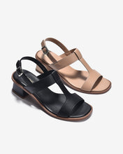 Giày Sandal Cao Gót Đông Hải Quai T-Strap Trơn-S32E7-Đen Color1