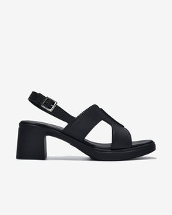 Giày Sandal Cao Gót Đông Hải Đế Trụ Quai Cách Điệu-S32E9-Đen Color1First