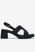 Giày Sandal Cao Gót Đông Hải Đế Trụ Quai Cách Điệu-S32E9Đen Color1First