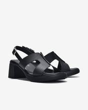 Giày Sandal Cao Gót Đông Hải Đế Trụ Quai Cách Điệu-S32E9Đen Color1