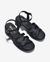 Giày Sandal Cao Gót Đông Hải Đế 6CM Quai Chéo-S32F1Đen Color1