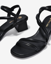 Giày Sandal Cao Gót Đông Hải Quai Đan Mảnh-S32F8-Đen Color1