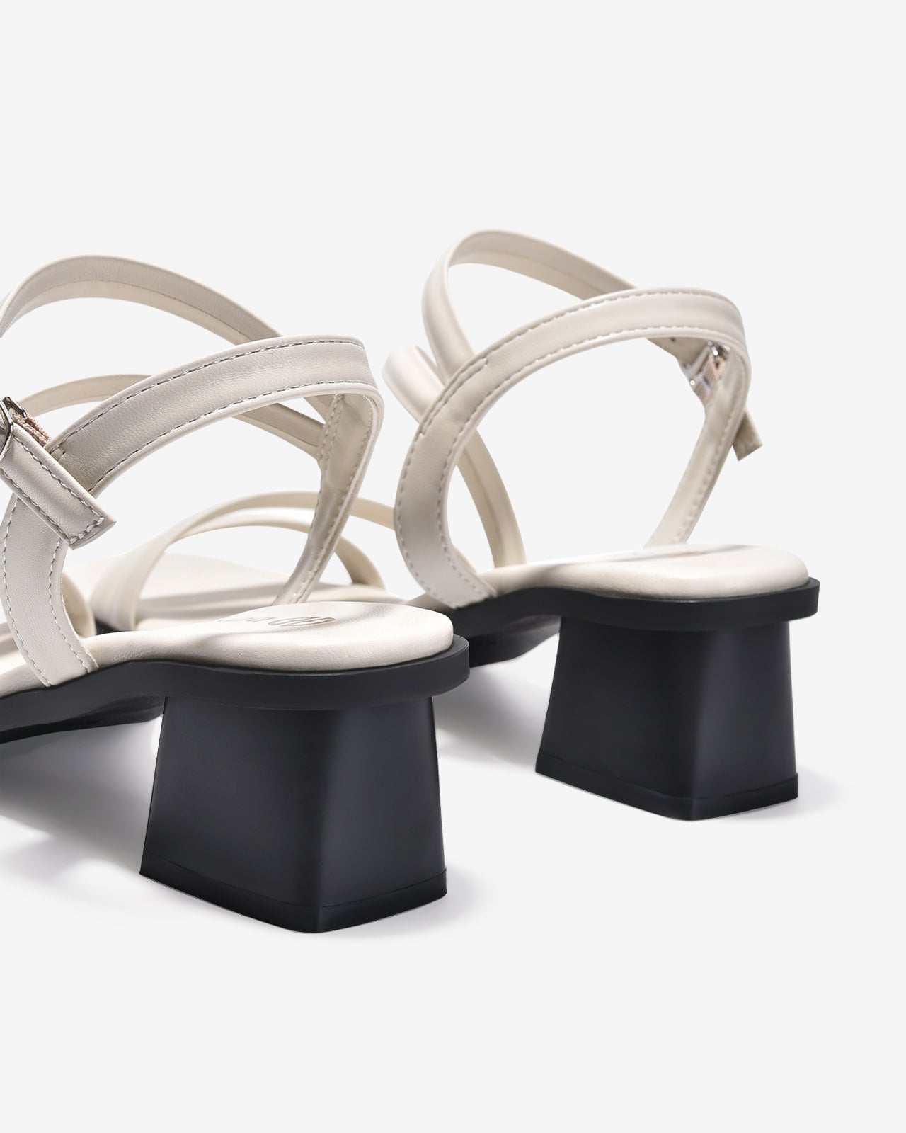 Giày Sandal Cao Gót Đông Hải Quai Đan Mảnh-S32F8-Kem Color1
