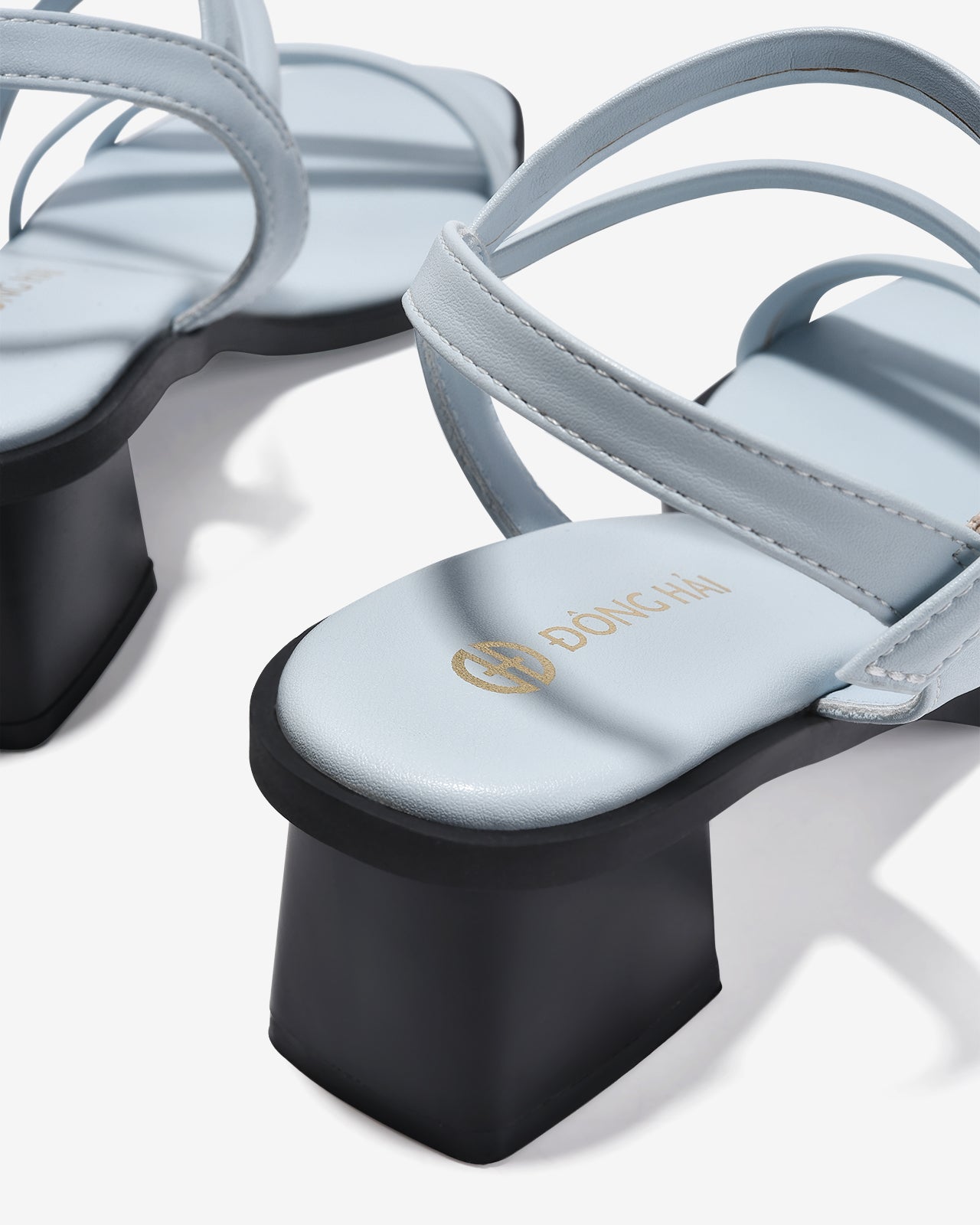 Giày Sandal Cao Gót Đông Hải Quai Đan Mảnh-S32F8-Xanh Color1